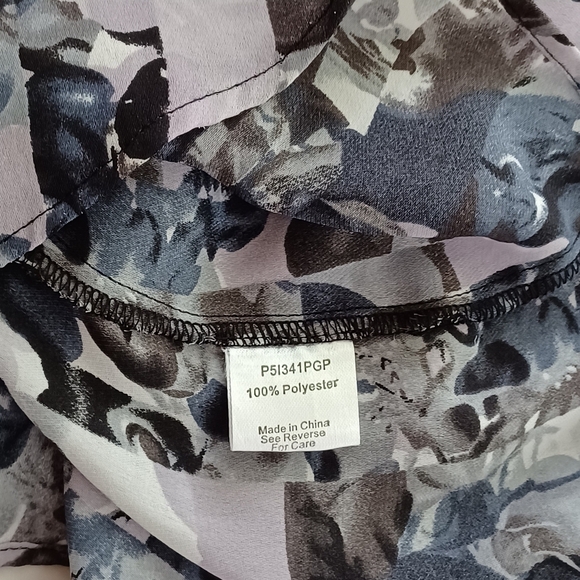 Parker Floral Office Business Sz XS Pleated Button Down Front Blouse - Picture 8 of 11